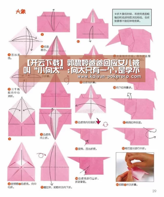 【开云下载】郭碧婷爸爸回应女儿被叫“小向太”:向太只有一个,是学不来的(图3) 开云官网